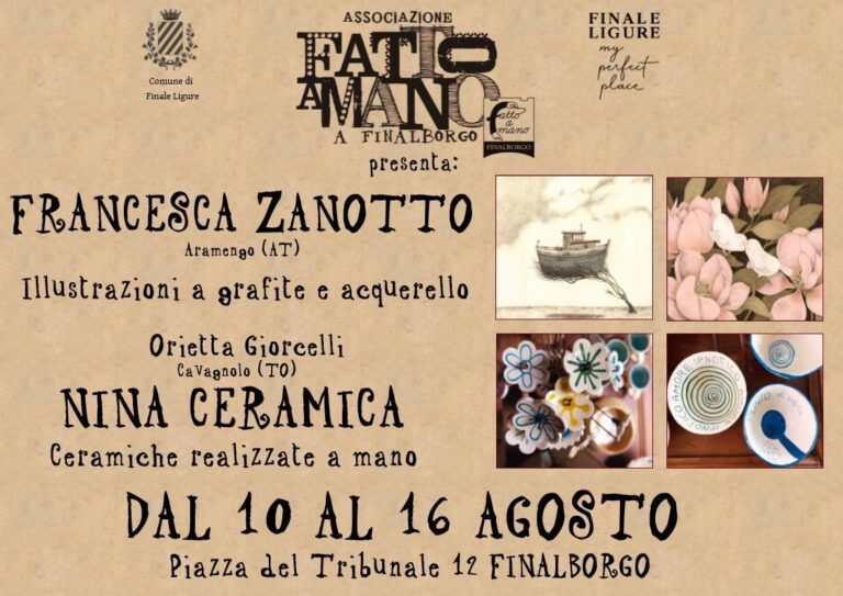 Fatto a mano a Finalborgo: ZANOTTO e CERAMICA NINA