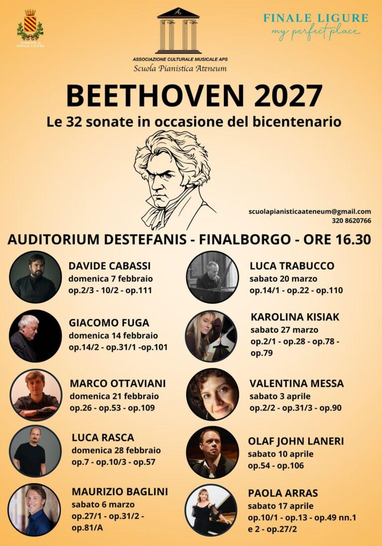 BEETHOVEN 2027: Le 32 sonate per pianoforte