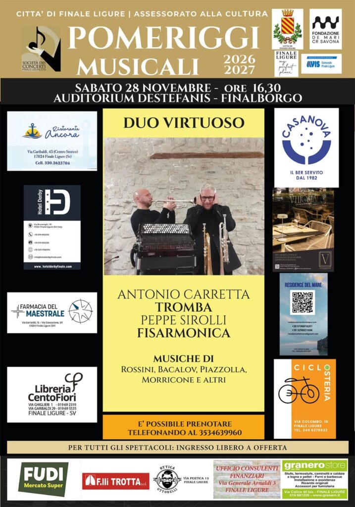 Pomeriggi musicali 2026/27: Duo virtuoso