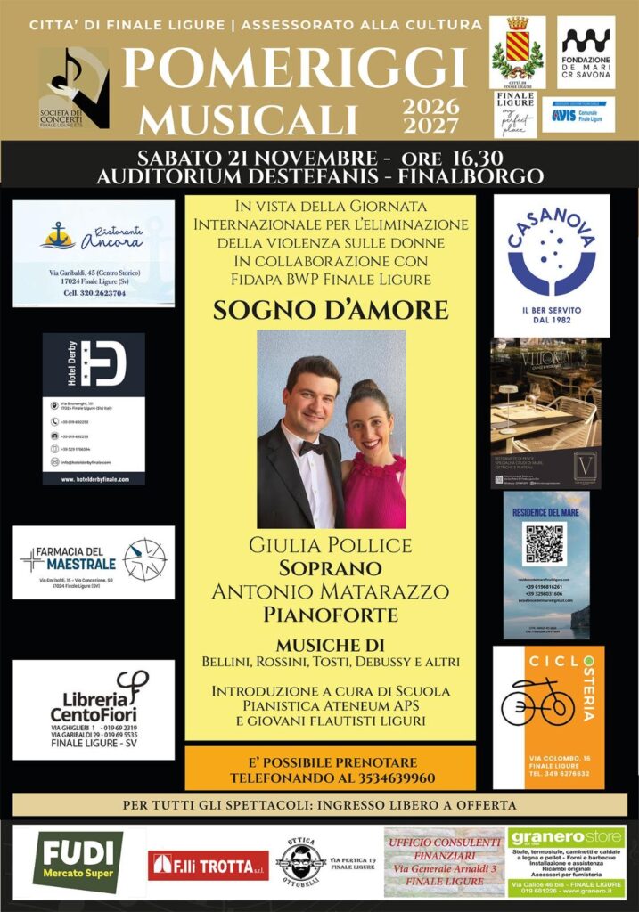 Pomeriggi musicali 2026/27: Sogno d’ Amore