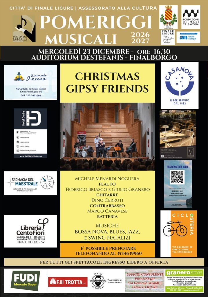 Pomeriggi musicali 2026/27: Christmas Gipsy Friends