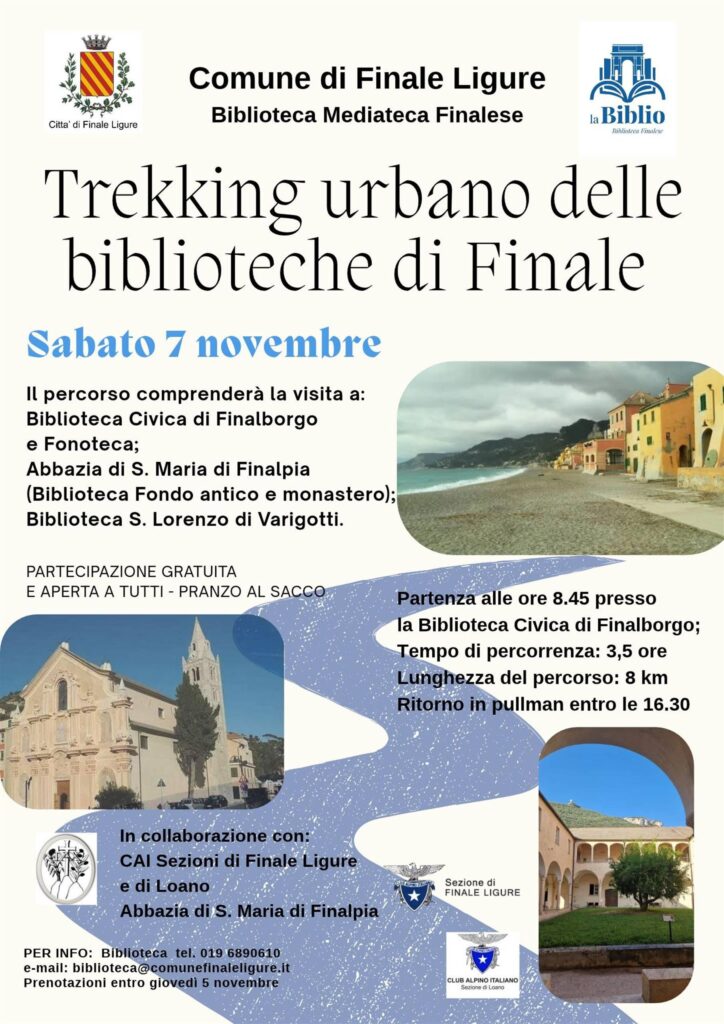 Trekking urbano delle biblioteche di Finale